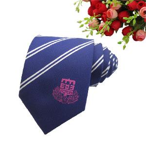 100% Microfiber Woven Necktie with Logo  For School 